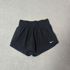 Nike Dri-FIT Womens Running Shorts Black Elastic Waist XS 1742
